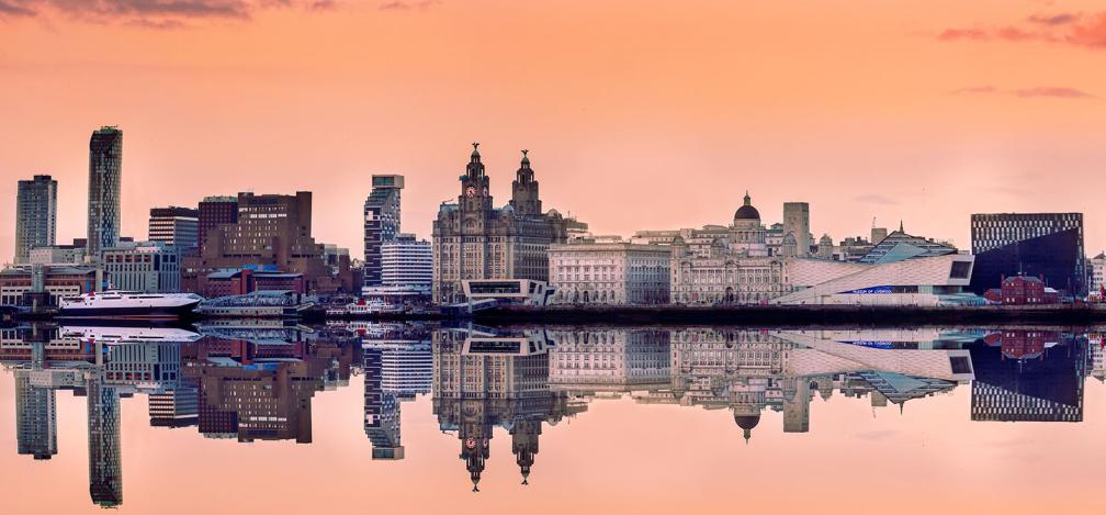 The Liverpool skyline at dawn