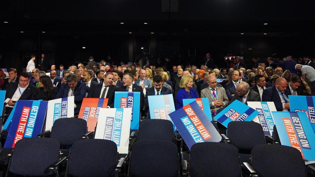 Audience waiting at the Conservative Party Conference.