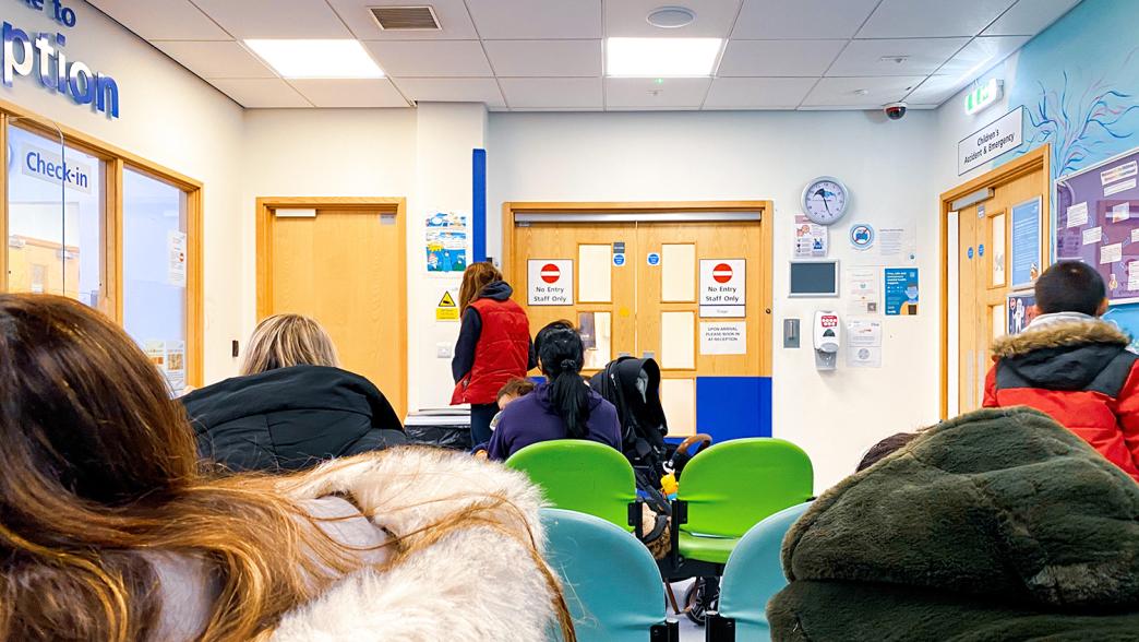 The waiting room at children’s A&E department at a hospital.