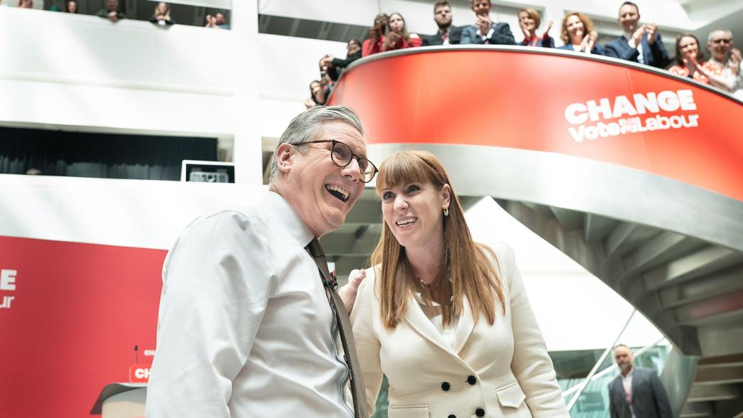 Keir Starmer (left) and Angela Rayner (right) at the launch of Labour's manifesto.