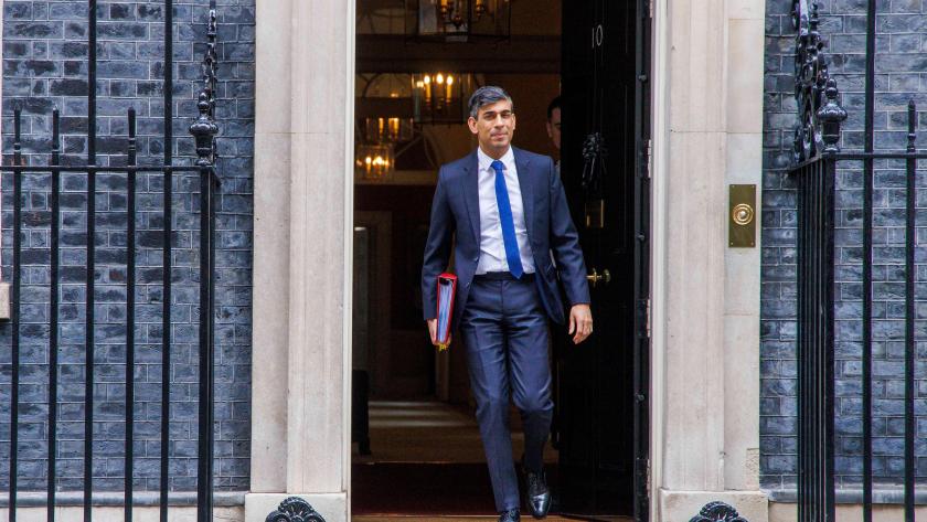 Rishi Sunak leaving Downing Street